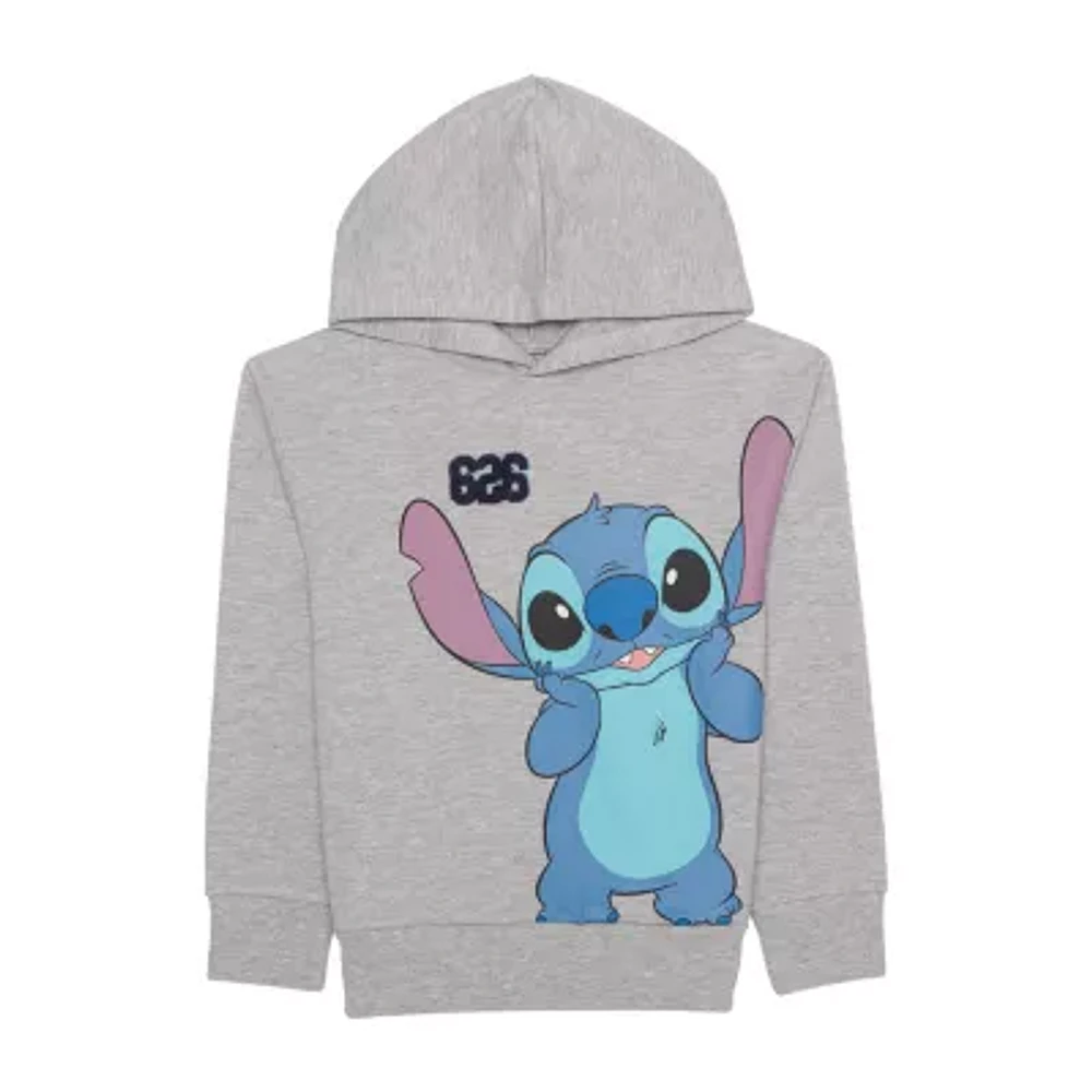 Disney Collection Little & Big Kid Boys Long Sleeve Lilo Stitch Fleece Hoodie
