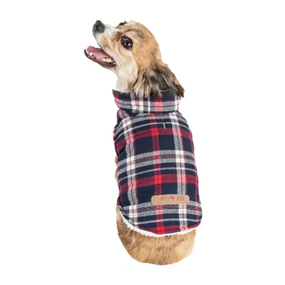 Pet Life ® 'Puddler' Classical Plaided Insulated Dog Coat Jacket