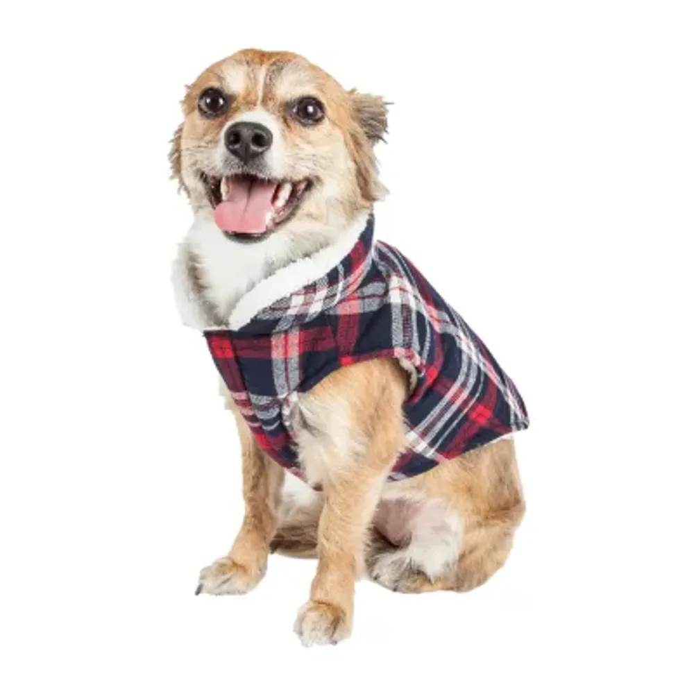 Pet Life ® 'Puddler' Classical Plaided Insulated Dog Coat Jacket