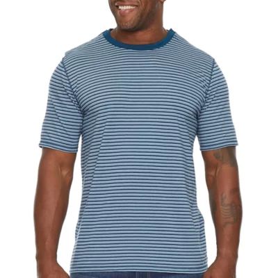 Arizona Big and Tall Mens Crew Neck Short Sleeve Easy-on + Easy-off Adaptive T-Shirt