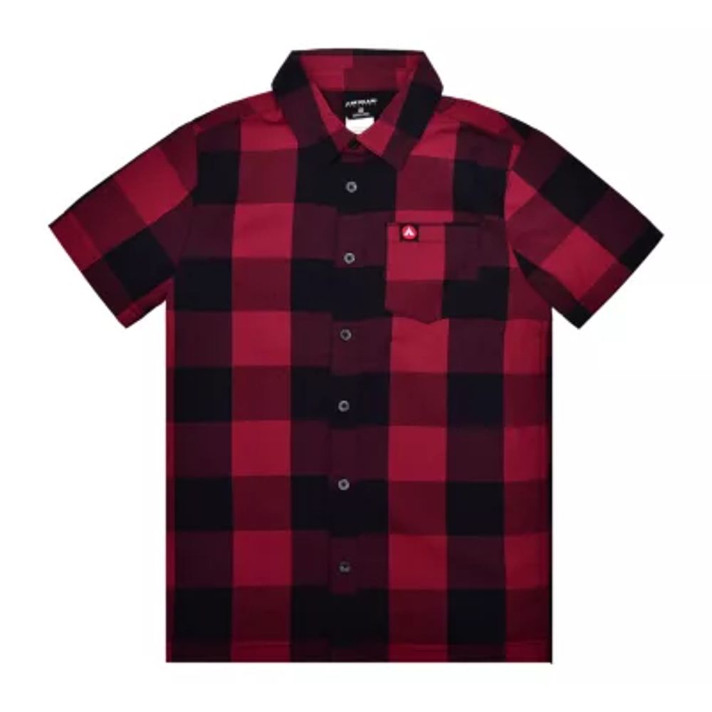 Airwalk Big Kid Boys Short Sleeve Regular Fit Button-Down Shirt