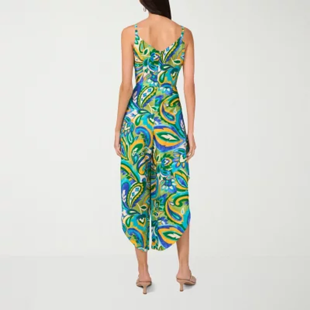 Sam And Jess Womens V Neck Sleeveless Jumpsuit