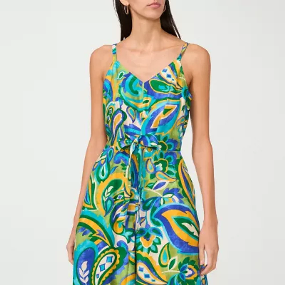 Sam And Jess Womens V Neck Sleeveless Jumpsuit