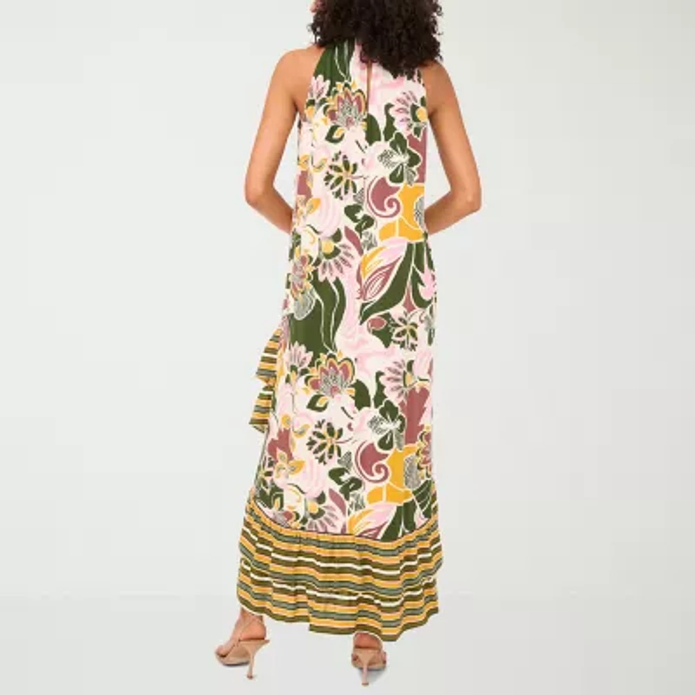Sam And Jess Womens Sleeveless Floral High-Low Maxi Dress