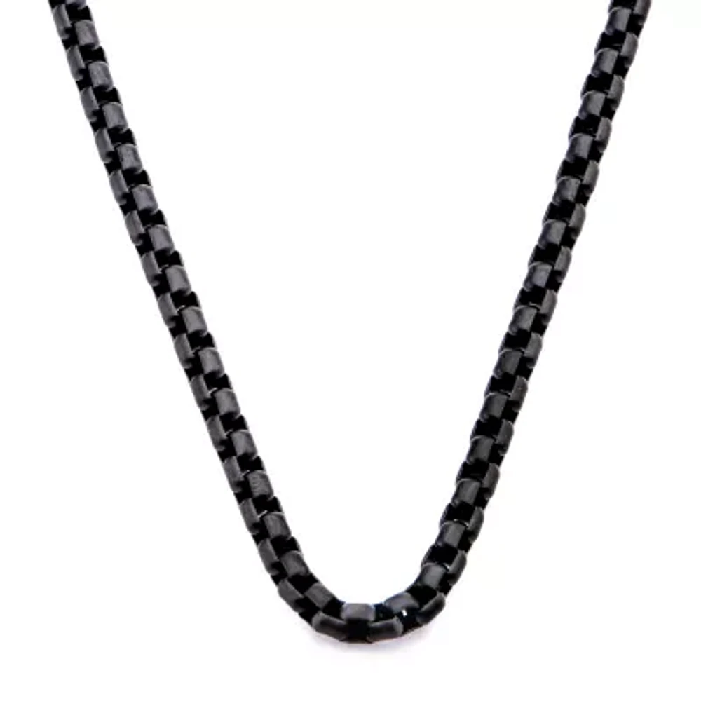 Mens Stainless Steel Hypoallergenic Inch Box Chain Necklace