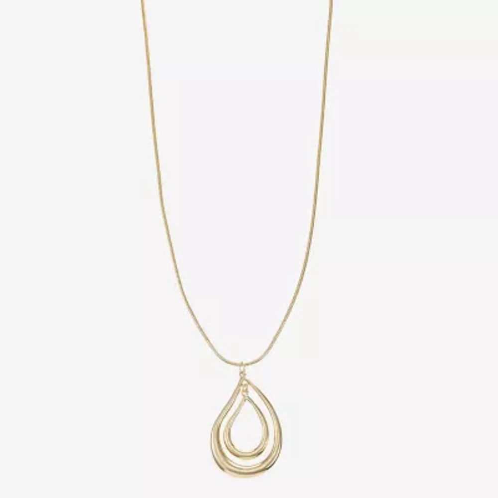 Liz Claiborne Orbital Womens 17 Inch Pendant Necklace