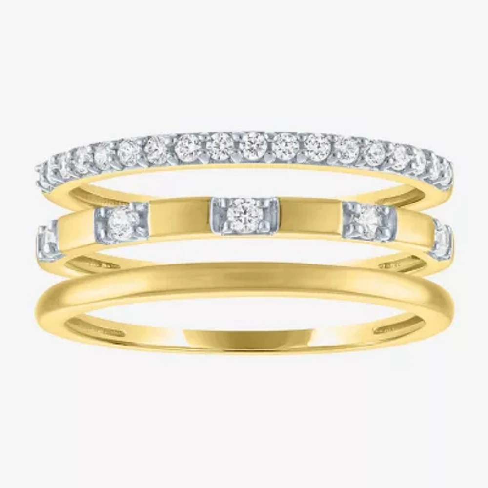 G-H / I1-I2) Womens 1/4 CT. T.W. Lab Grown White Diamond 10K Gold Band