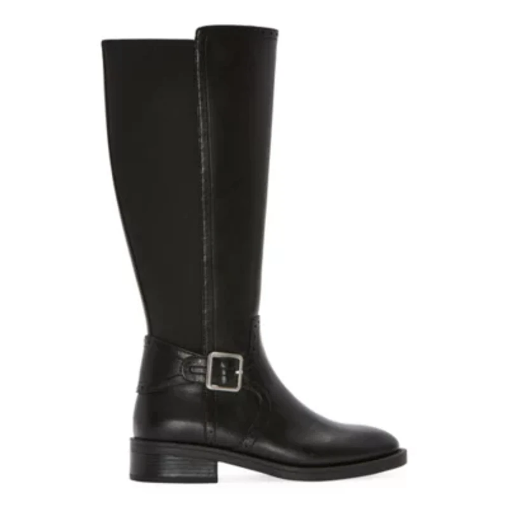 St. John's Bay Womens Toysen Wide Calf Stacked Heel Riding Boots