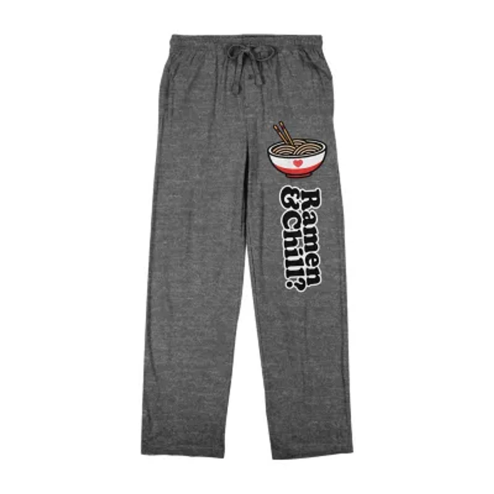 Valentines Ramen Mens Fleece 1 Pair Pajama Pants