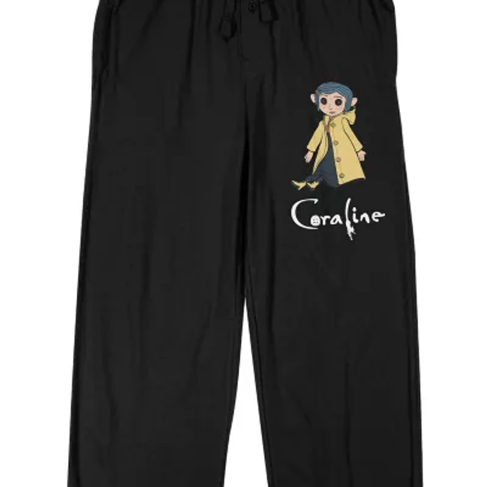 Coraline Character Mens Fleece 1 Pair Pajama Pants