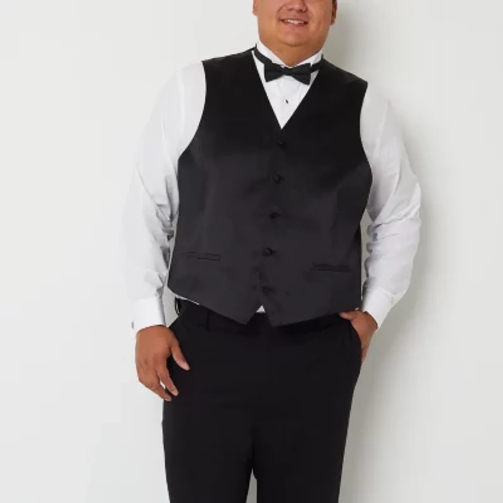 J. Ferrar Ultra Comfort Evening Edition Mens Big and Tall Regular Fit Tuxedo Vest