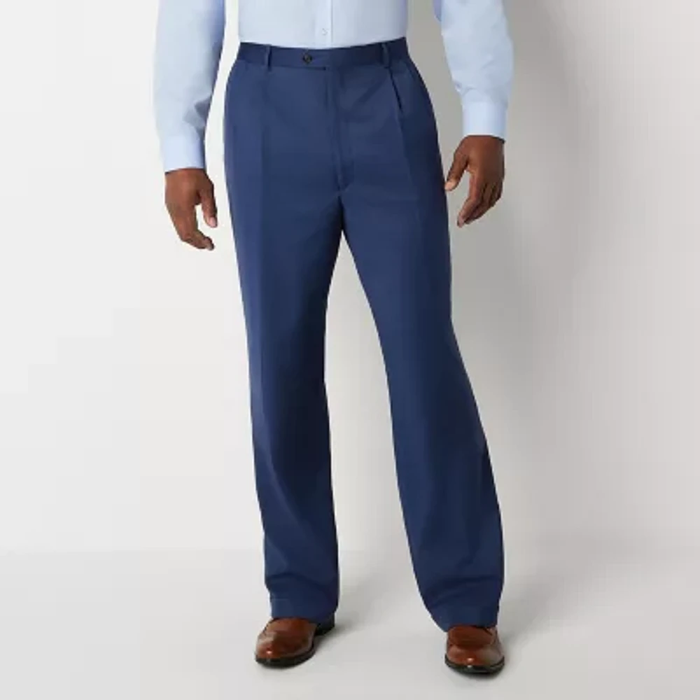 Stafford Coolmax All Season Ecomade Mens Big and Tall Stretch Fabric Classic Fit Pleated Front Suit Pant