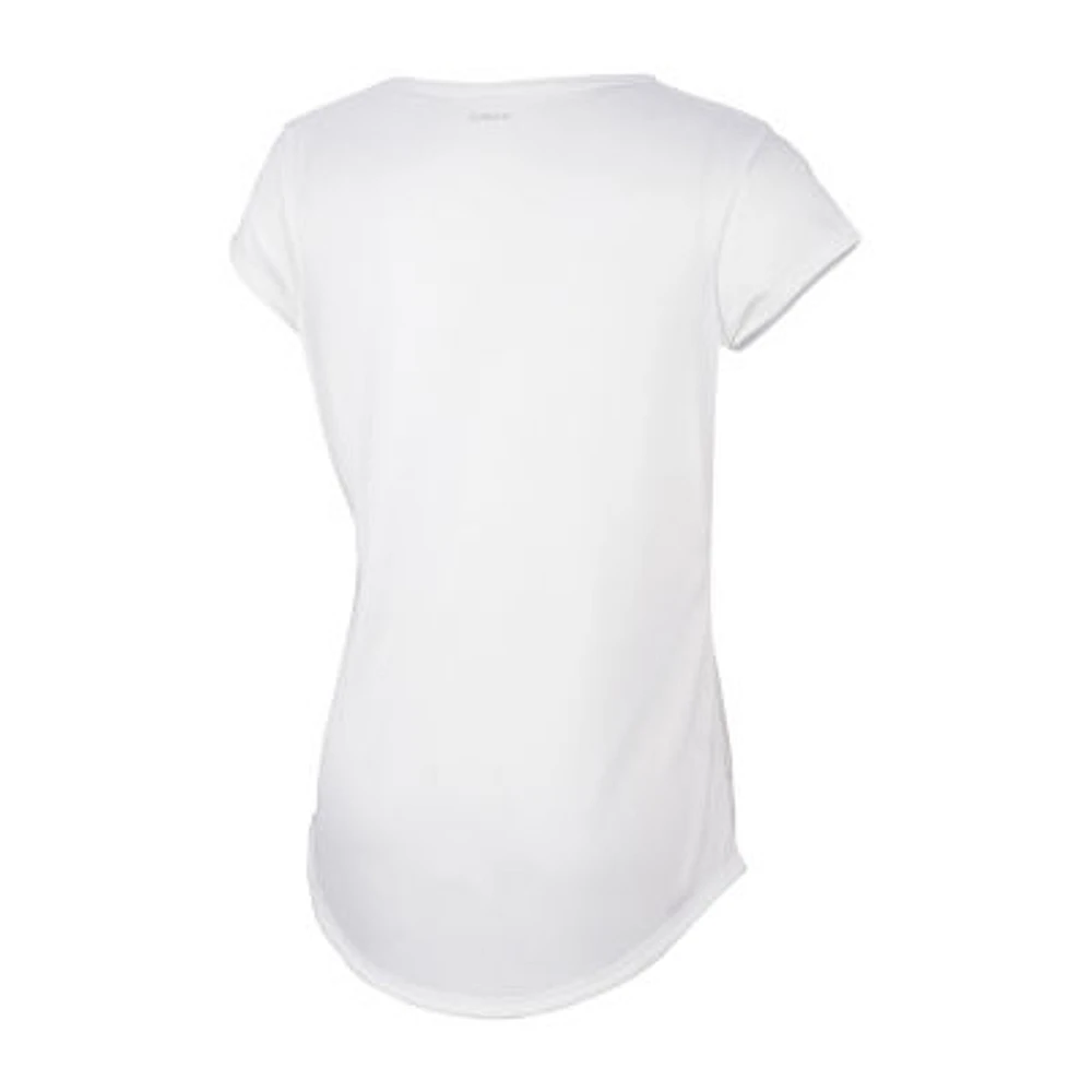 adidas Little Girls Round Neck Short Sleeve Regular Fit Graphic T-Shirt