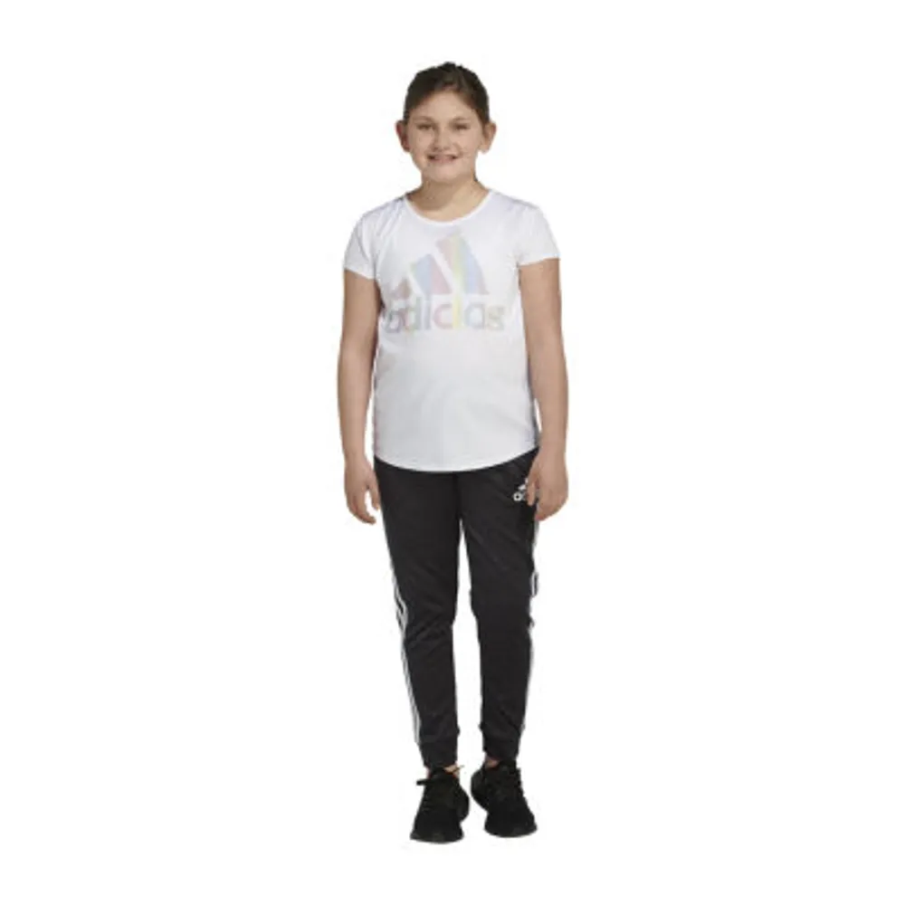 adidas Big Kid Girls Round Neck Short Sleeve Classic Fit Graphic T-Shirt