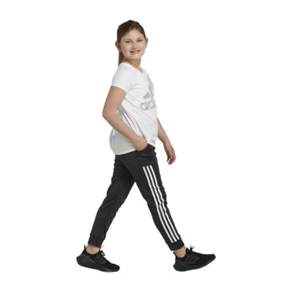 adidas Big Kid Girls Round Neck Short Sleeve Classic Fit Graphic T-Shirt