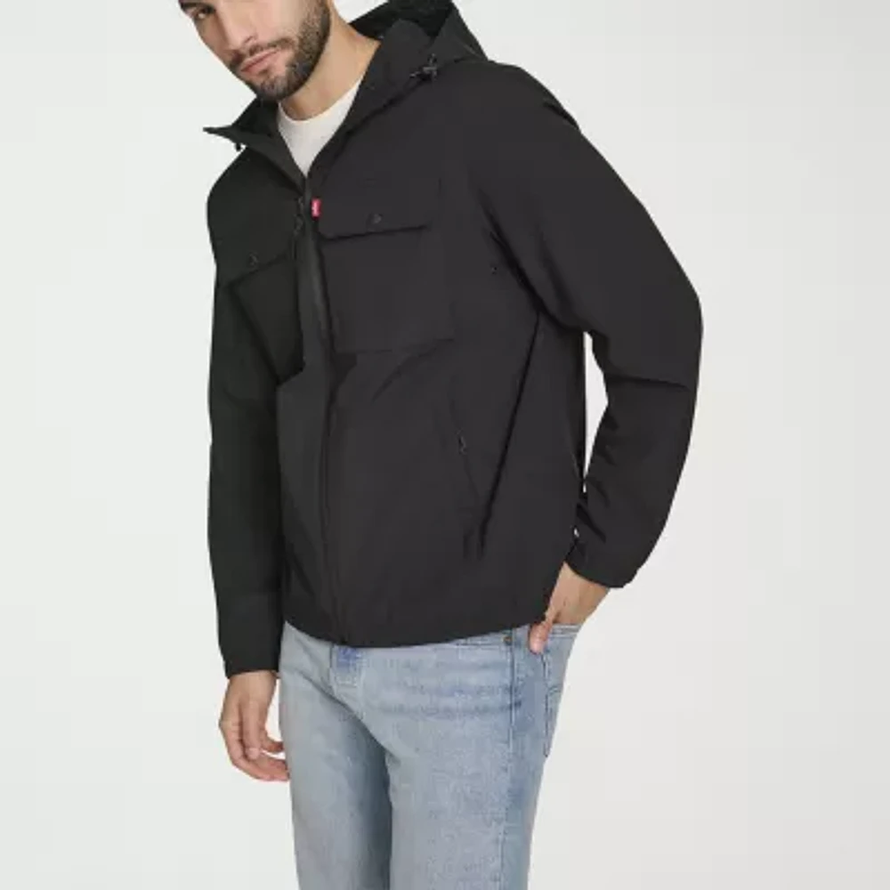 Levi's Mens Hooded Water Resistant Midweight Raincoat
