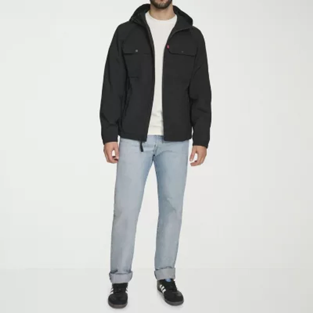 Levi's Mens Hooded Water Resistant Midweight Raincoat