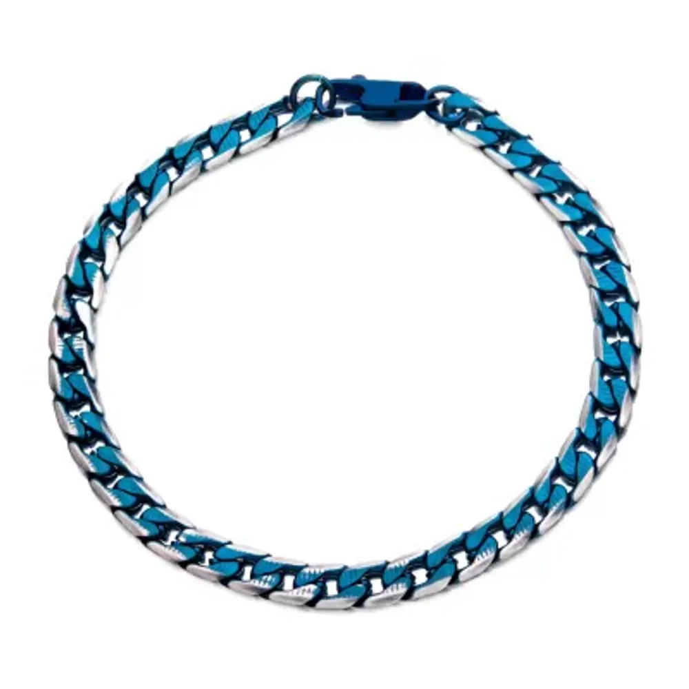 Mens Stainless Steel / Inch Curb Chain Bracelet