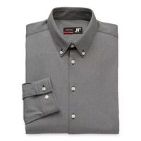 J. Ferrar Mens Slim Fit Easy Care Stretch Fabric Long Sleeve Dress Shirt