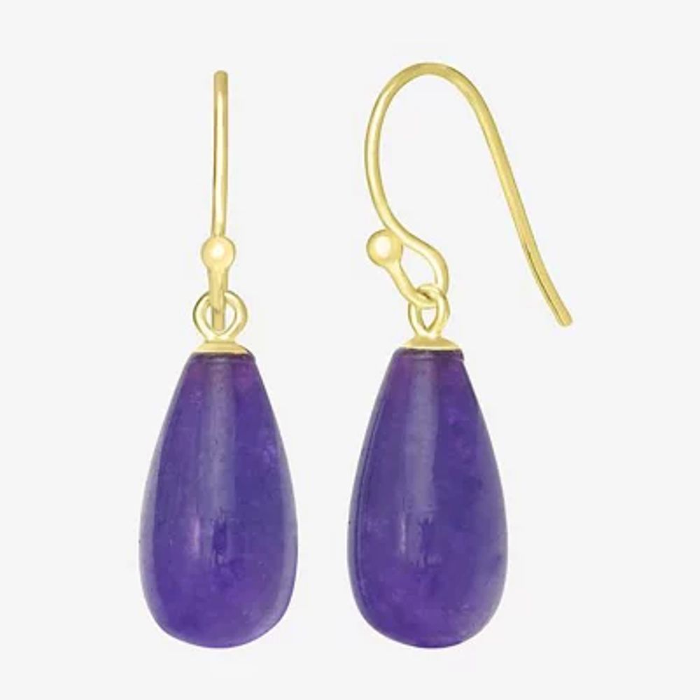 Sparkle Allure 14K Gold Over Brass Drop Earrings