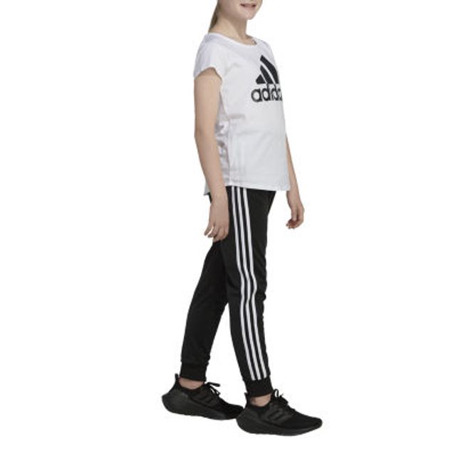 adidas Big Kid Girls Round Neck Short Sleeve Regular Fit Graphic T-Shirt