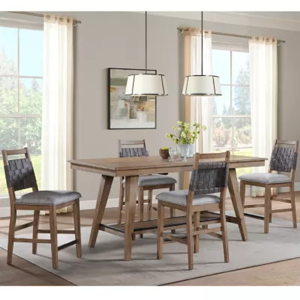 Bimini 5-pc. Counter Height Dining Set with 4 Woven Stools