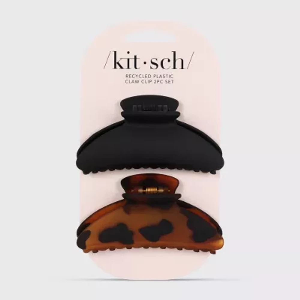 Kitsch Recycled Plastic Medium Claw Clips 2-pc. Hair Goods Set