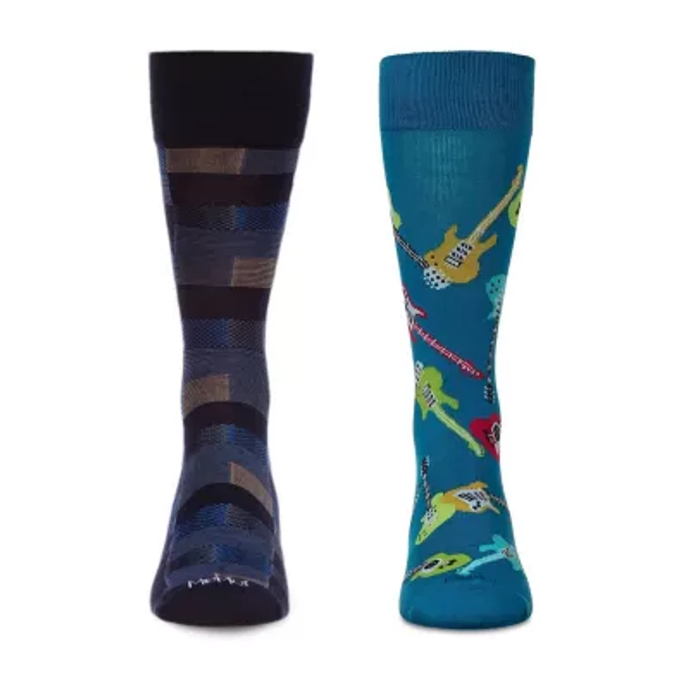 MeMoi Mens 2 Pair Crew Socks