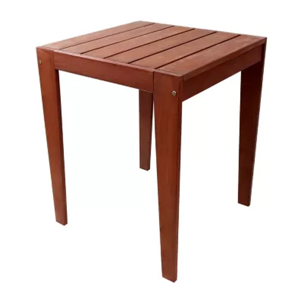 Meranti Wood Square Weather Resistant Side Table