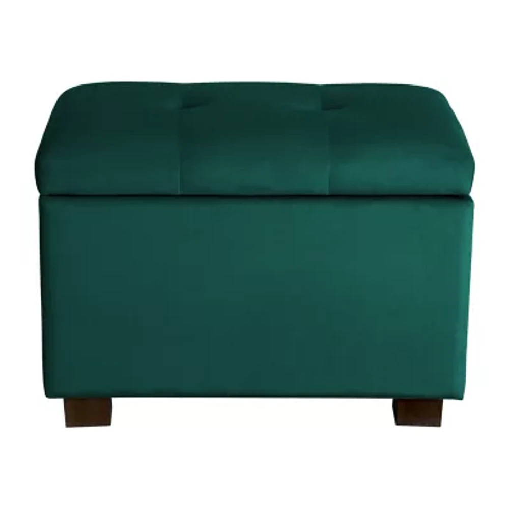 Corliving Asha Tufted Upholstered Ottoman