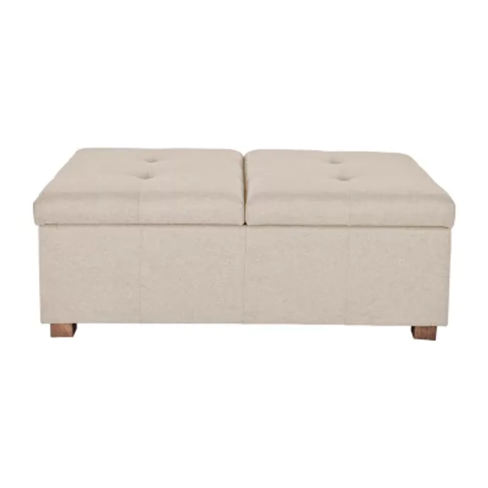 Corliving Yves Tufted Upholstered Ottoman