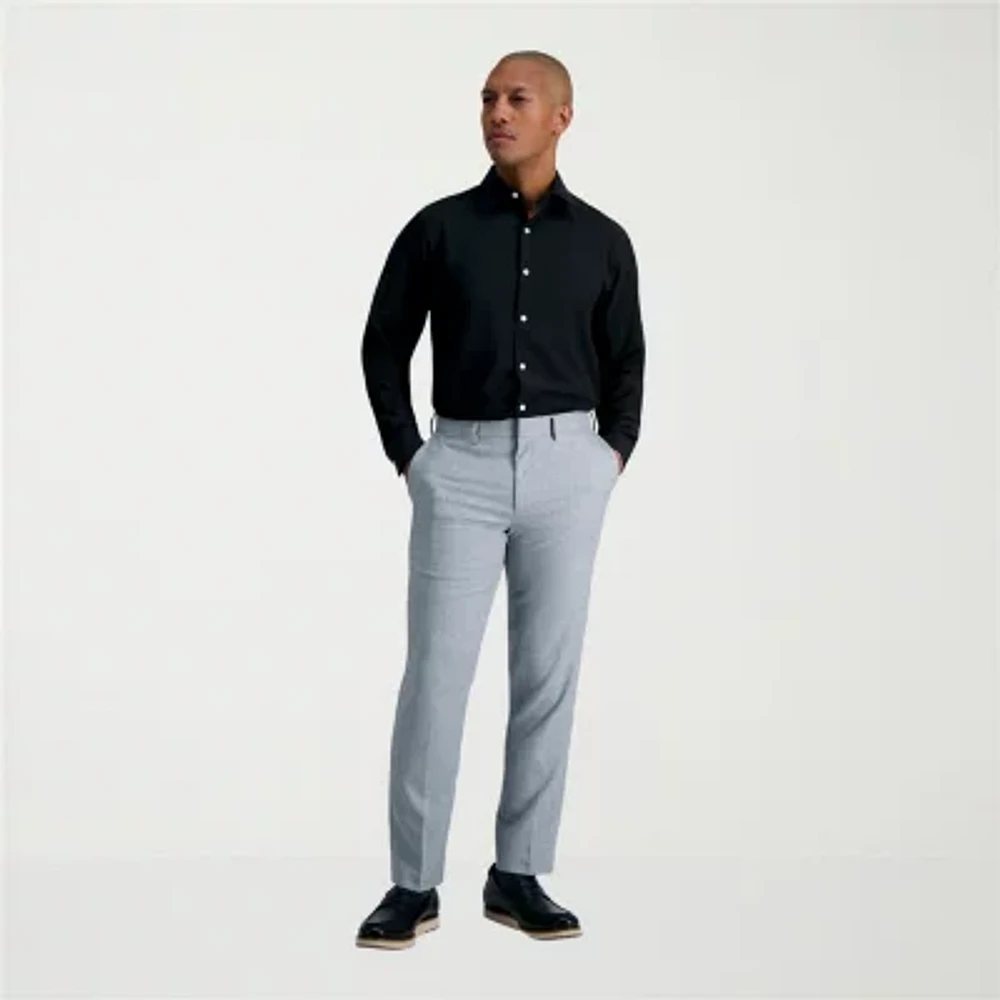Haggar Smart Wash Mens Slim Fit Easy Care Long Sleeve Dress Shirt