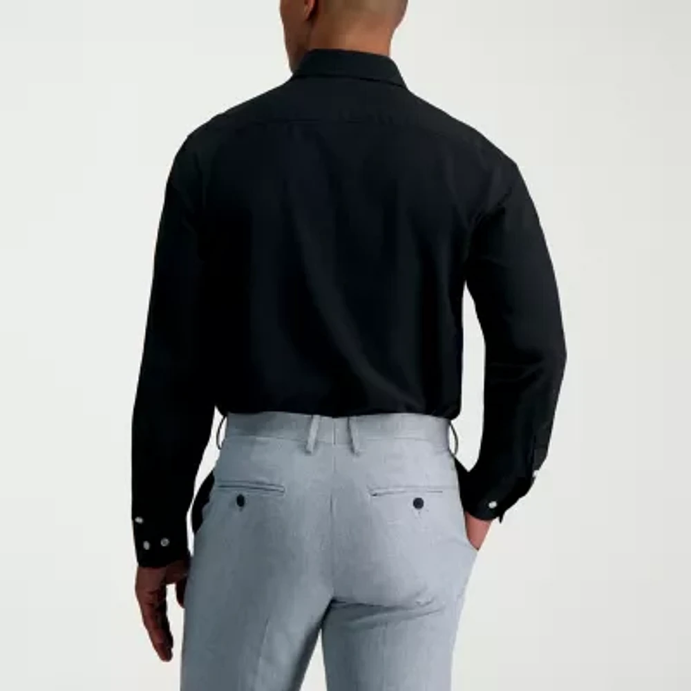 Haggar Smart Wash Mens Slim Fit Easy Care Long Sleeve Dress Shirt