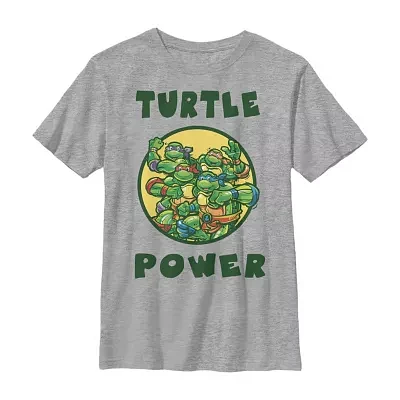 Little & Big Kid Boys Crew Neck Short Sleeve Regular Fit Teenage Mutant Ninja Turtles Graphic T-Shirt