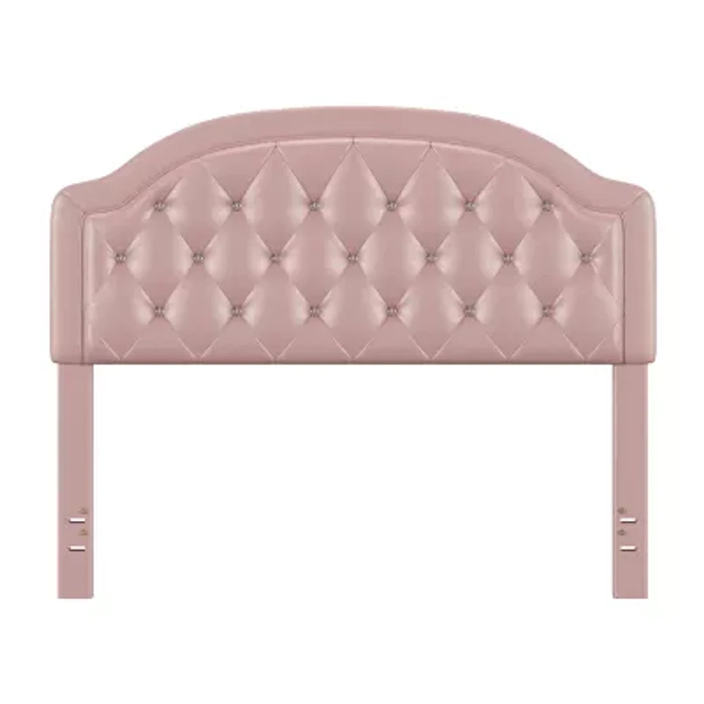 Karley Button-Tufted Faux-Leather Headboard