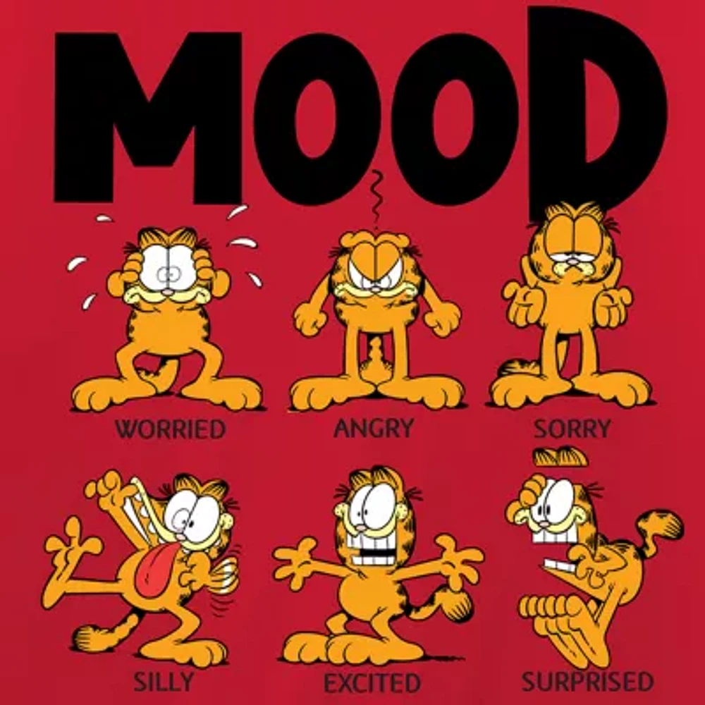 Little Boys Crew Neck Short Sleeve Regular Fit Garfield Graphic T-Shirt