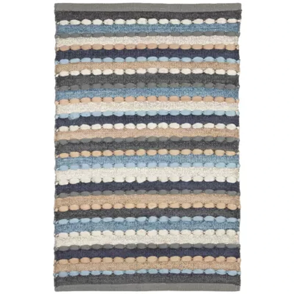 Feizy Rugs® Striped Chindi Rectangular Rug