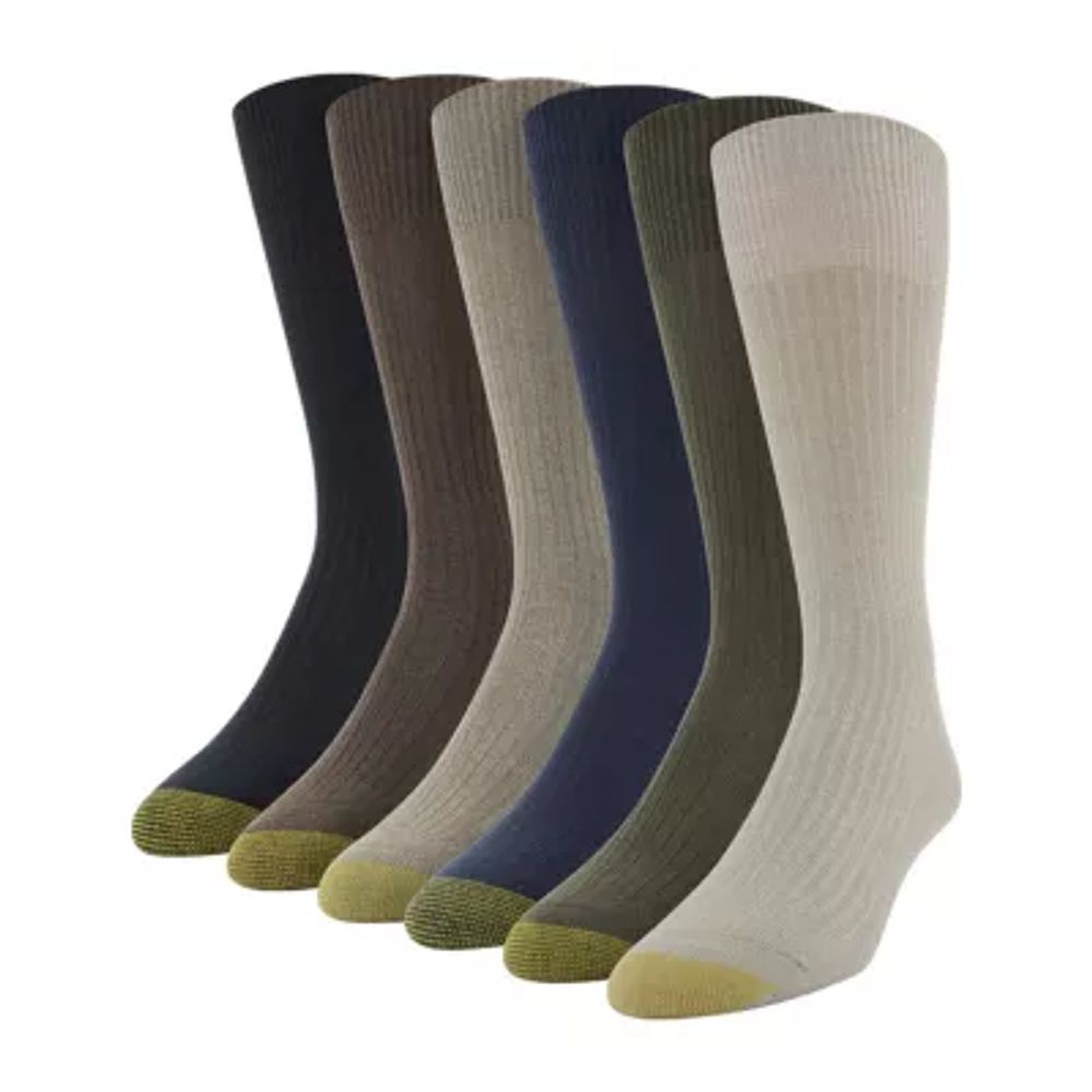 Gold Toe Stanton Mens 6 Pair Crew Socks