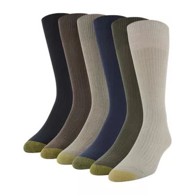 Gold Toe Stanton Mens 6 Pair Crew Socks