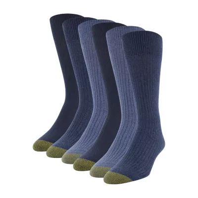 Gold Toe Stanton Mens 6 Pair Crew Socks