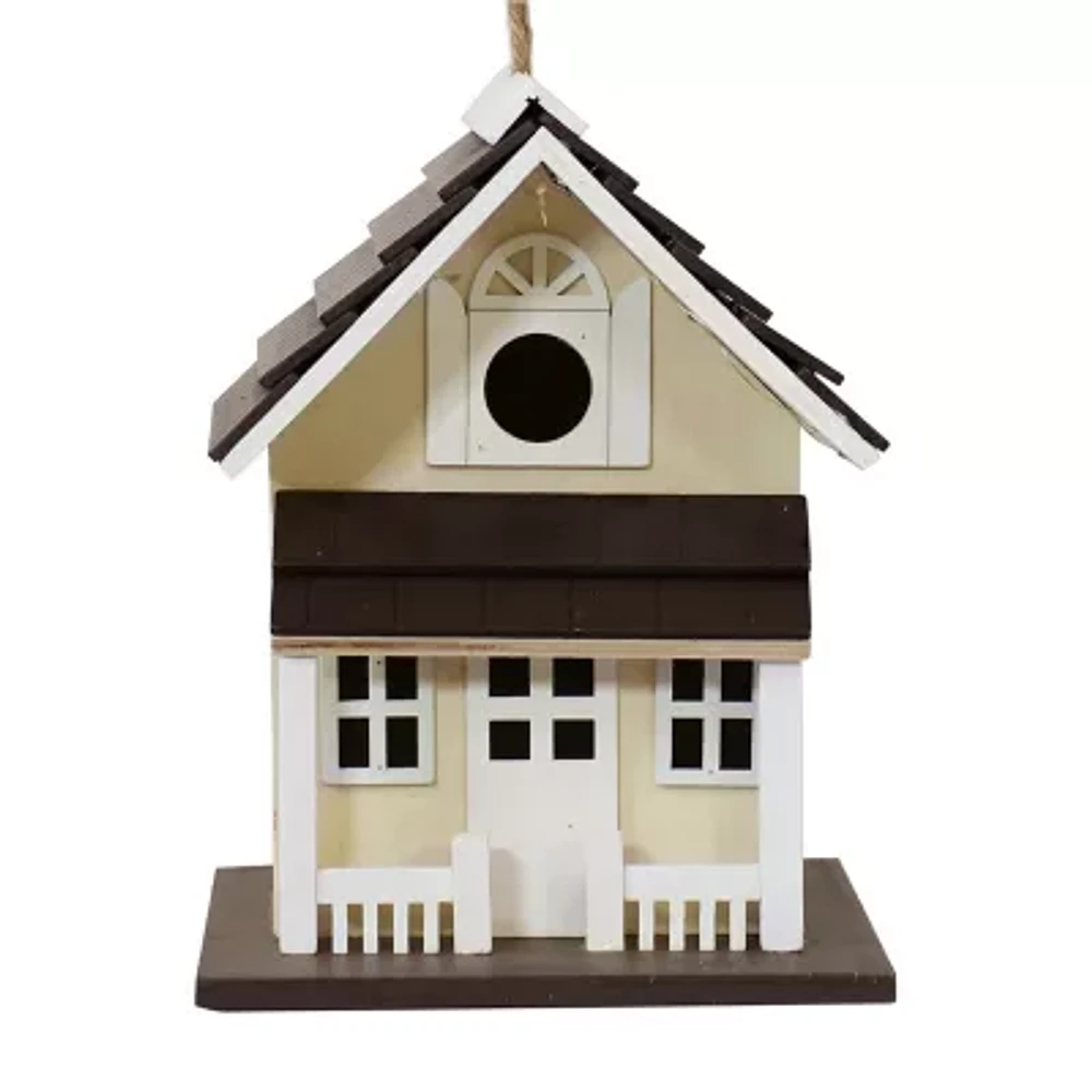 Net Health Shops Beige Wood With Solar Led Light Bird House
