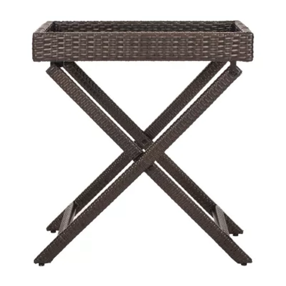 Bardia Folding Rattan Side Table