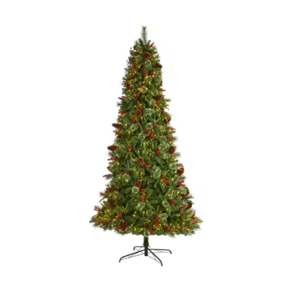 Nearly Natural Norway Mixed 9 Foot Pre-Lit Pine Christmas Tree