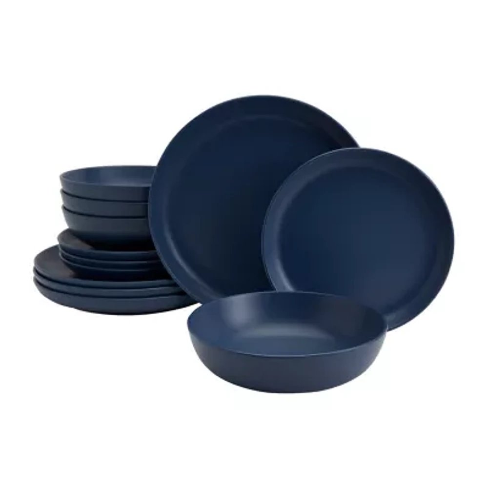 Fieldcrest Legacy Denim 12-pc. Stoneware Dinnerware Set