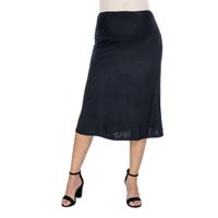 24seven Comfort Apparel Womens Mid Rise Maternity A-Line Skirt