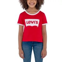 Levi's Retro Ringer Tee Big Kid Girls Round Neck Short Sleeve Regular Fit Graphic T-Shirt