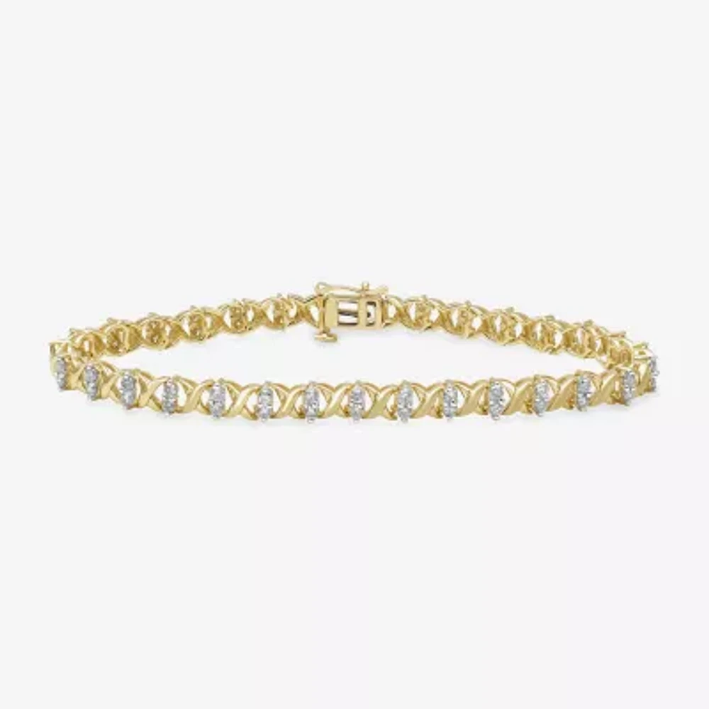 2 CT. T.W. Genuine Diamond 14K Yellow Gold Bracelet