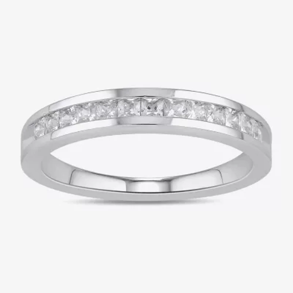 (F / Si2) Womens 1/2 CT. T.W. Lab Grown White Diamond 10K Gold Band