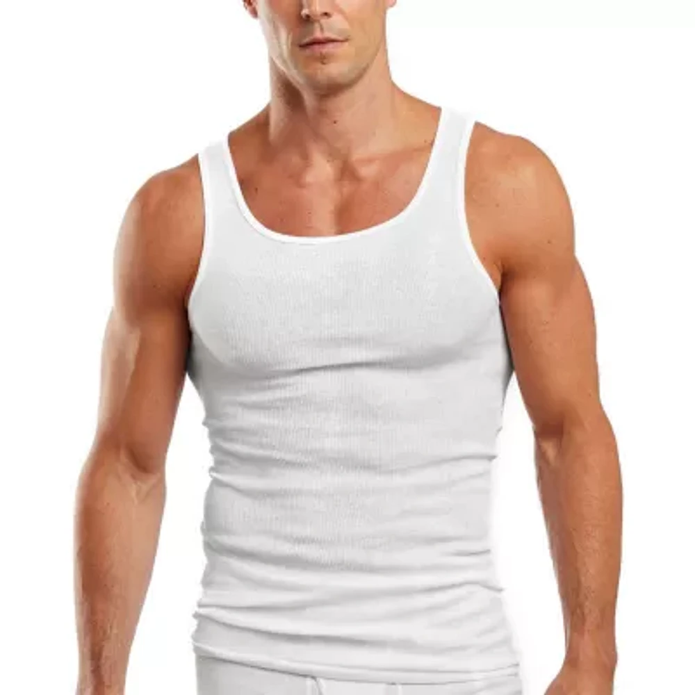Hanes Fresh Iq Mens Scoop Neck Sleeveless 5 Pack Big and Tall Tank