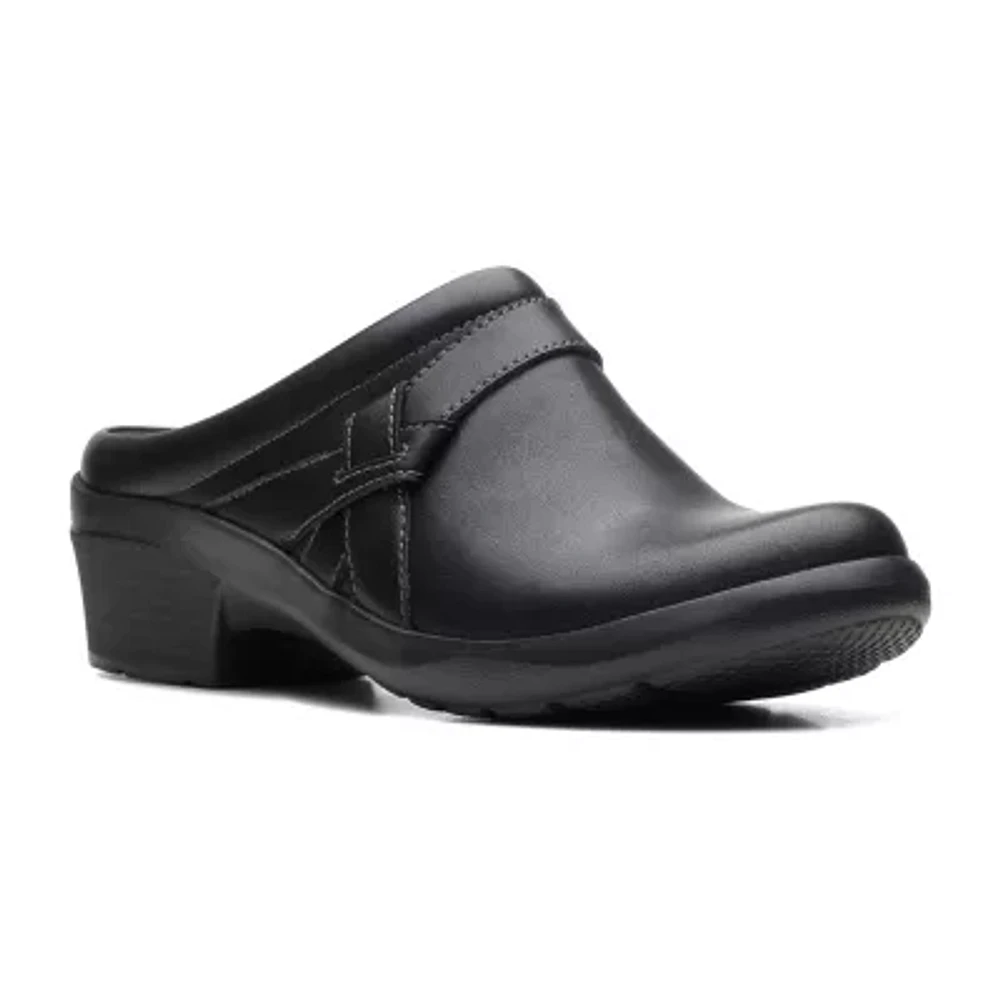 Clarks Angie Mist Womens Round Closed Toe Clogs
